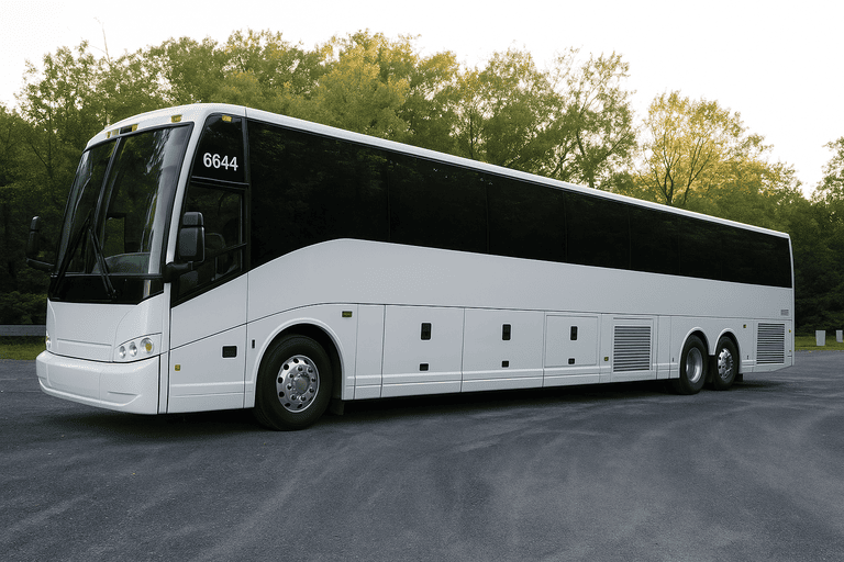 exterior of Iowa City Coach Bus Service coach bus