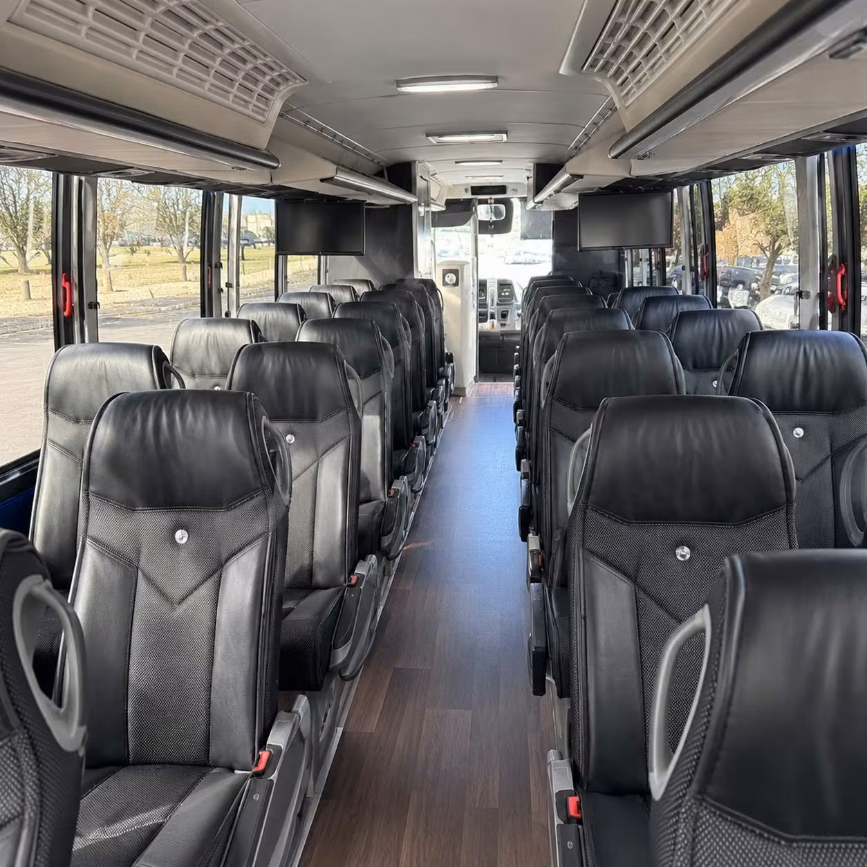 iowa city charter bus rental interior